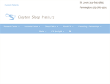 Tablet Screenshot of claytonsleep.com